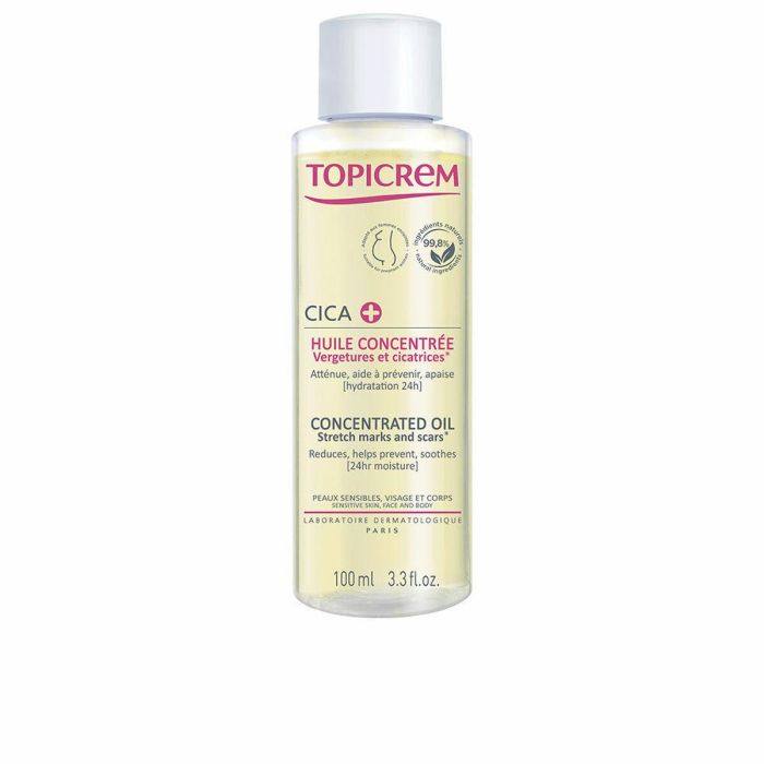 Topicrem CICA Aceite para Cicatrices y Estrías - Hidratante Corporal, Tratamiento Antiestrías, 100 ml Topicrem CICA Aceite para Cicatrices y Estrías - Hidratante Corporal, Tratamiento Antiestrías, 100 ml