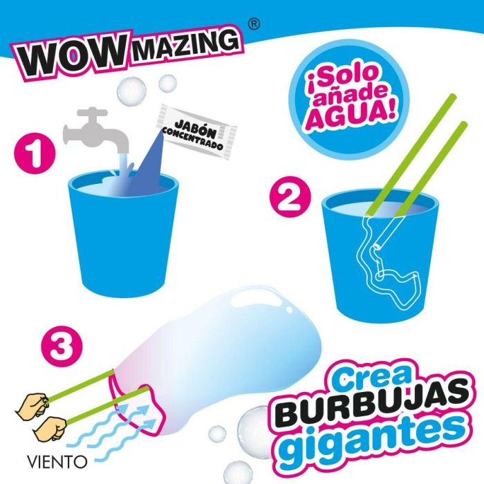 Juego de Pompas de Jabón WOWmazing 41 cm (24 Unidades) 2 Juego de Pompas de Jabón WOWmazing 41 cm (24 Unidades) 2