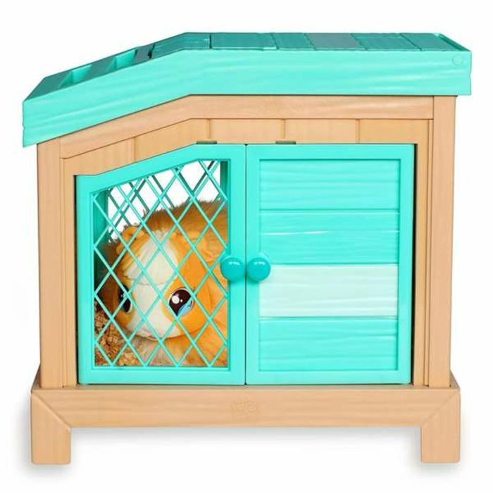 Little Live Pets Cobaya Mamá Interactiva con Casa de Lujo, +20 Sonidos y 3 Crías Bebés Sorpresa Recién Nacidas 33 cm 1