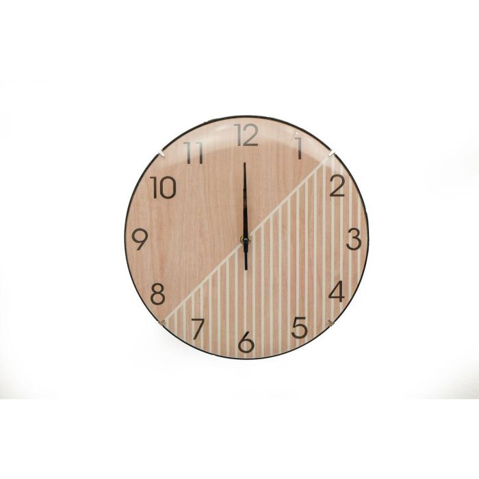 Reloj de Pared Romimex Beige Plástico Madera 30 x 30 x 2 cm