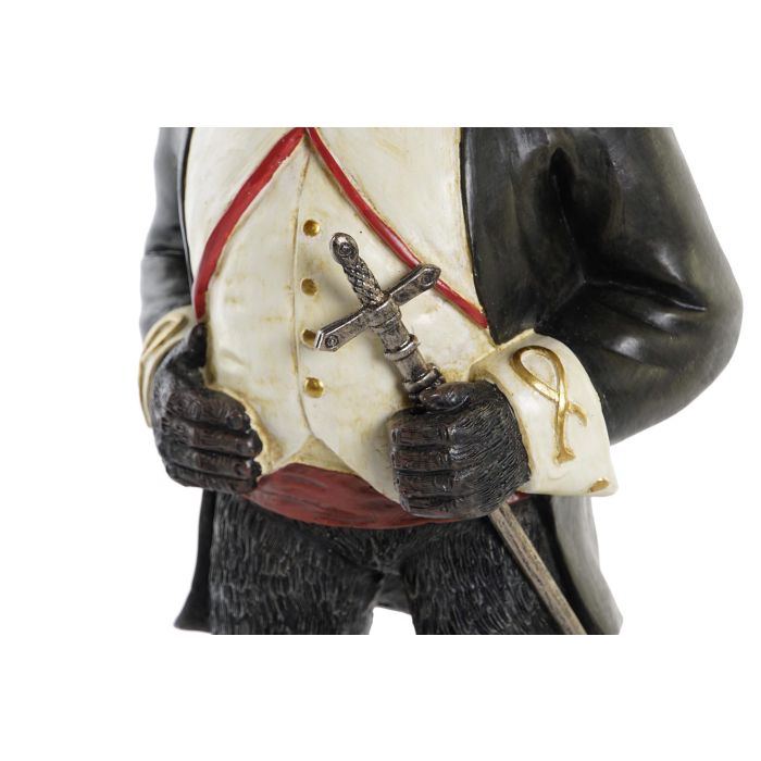 DKD Home Decor Figura Decorativa de Resina Gorila Napoleón Estilo Colonial Negro y Blanco 12x16.5x32 cm 2