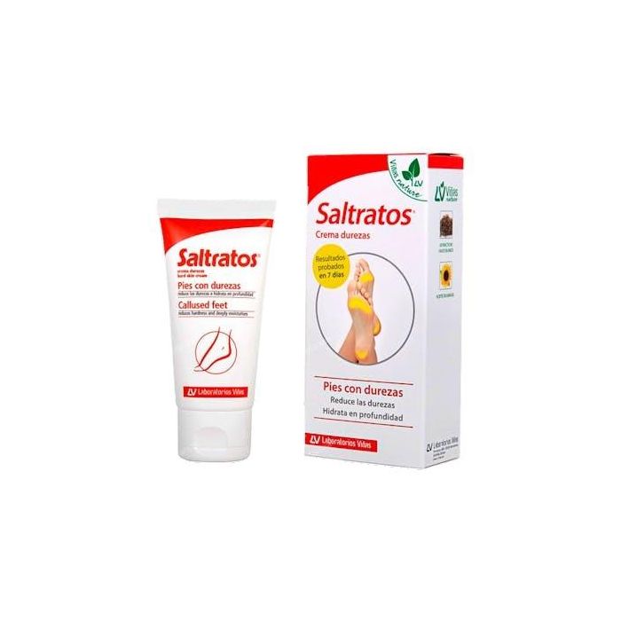 Saltratos Pies con Durezas Crema Reductora e Hidratante, Previene Reaparición con 20% Urea y 5% Ácido Glicólico 50 ml