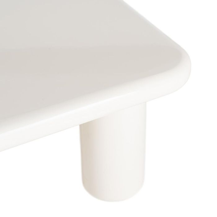 Mesa Centro Lacado Crema Dm Salón 78 X 78 X 41 cm