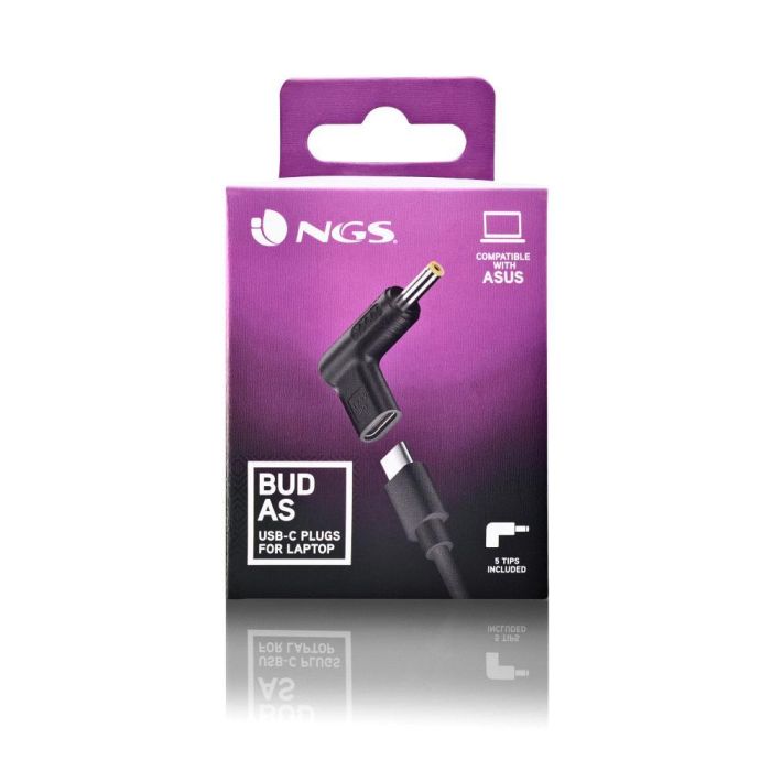 NGS BUD-AS Pack 5 Clavijas Adaptadoras de Carga USB-C a DC para Portátil Asus - Varias Medidas 6