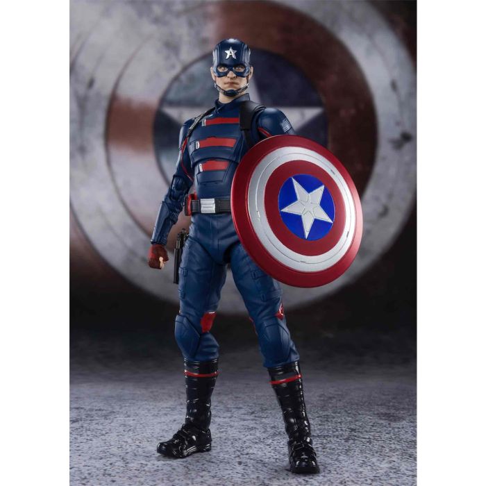 Tamashii Nations S.H. Figuarts Capitán América John Walker de Falcon and the Winter Soldier Figura Articulada 15cm con Accesorios