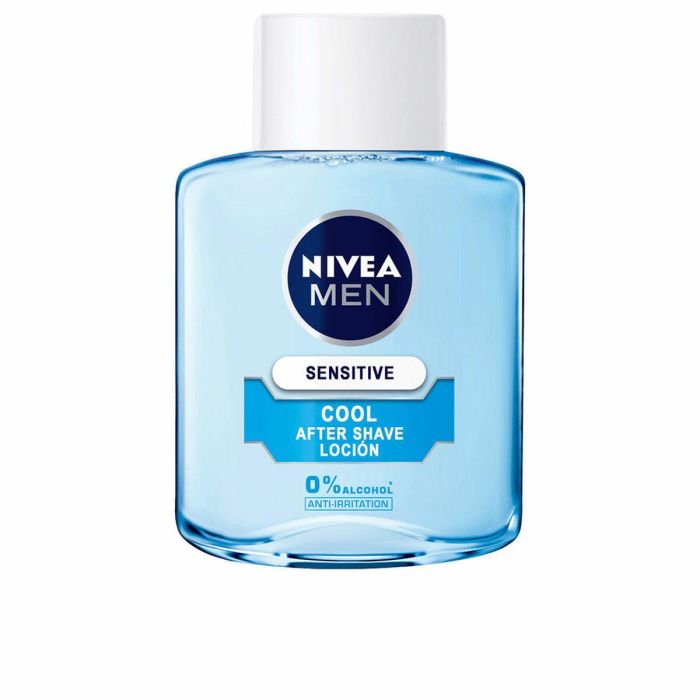 Nivea Men Sensitive Cool Loción After Shave para Piel Sensible, Sin Alcohol, Calmante con Camomila y Algas, Refrescante, Anti-Ardor 100 ml