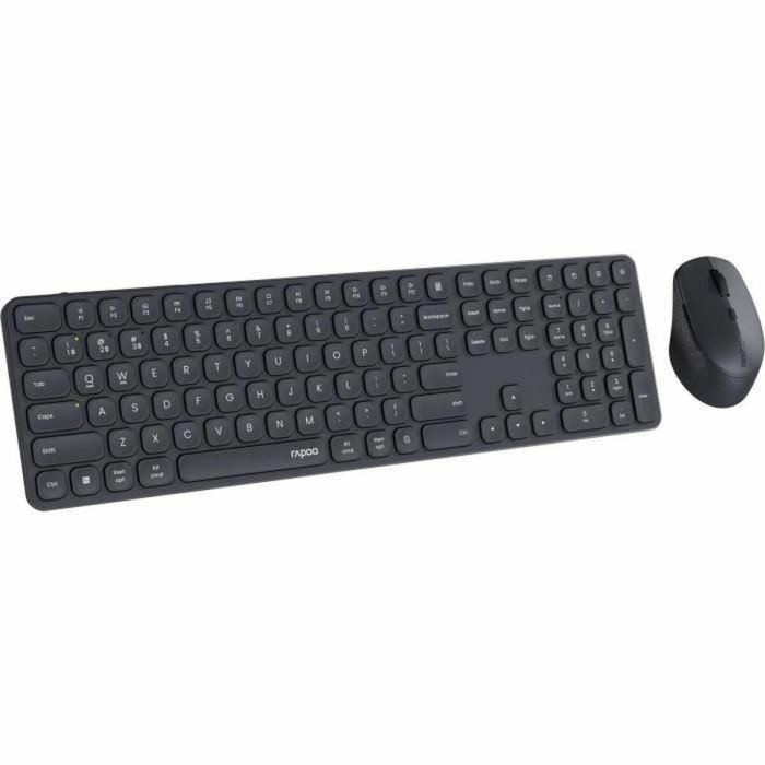 Teclado y Ratón Rapoo 9810M Gris AZERTY 2 Teclado y Ratón Rapoo 9810M Gris AZERTY 2