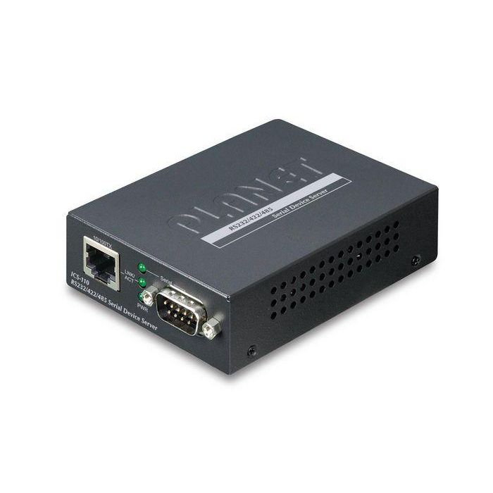 Planet ICS-110 Servidor de Dispositivos Serie RS232/RS422/RS485 a Fast Ethernet 10/100BASE-TX Industrial -10 a 60°C