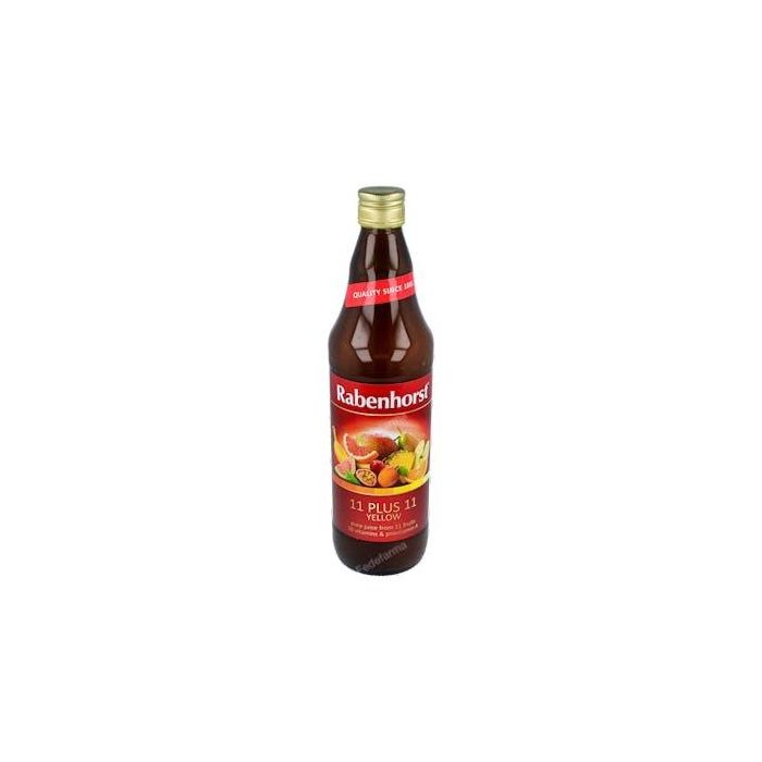 RABENHORST 11 Plus Zumo Multivitamínico 750ml, con 11 Frutas y 10 Vitaminas, No Procedente de Concentrado