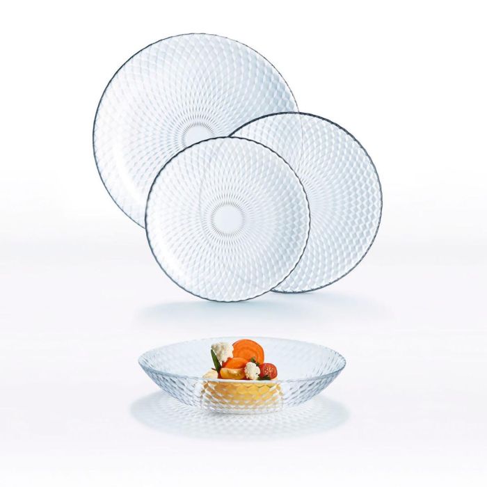 Vajilla Vidrio Pampille Clear Luminarc 18 Piezas - 6 Personas 1 Vajilla Vidrio Pampille Clear Luminarc 18 Piezas - 6 Personas 1
