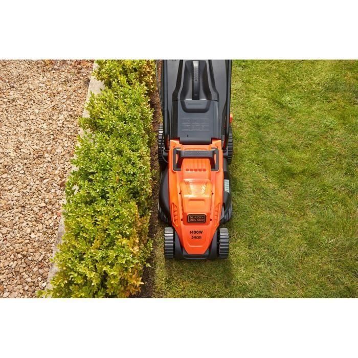 BLACK & DECKER BEMW461BH Cortacésped Eléctrico 34cm 1400W con Mango de Bicicleta 4 BLACK & DECKER BEMW461BH Cortacésped Eléctrico 34cm 1400W con Mango de Bicicleta 4