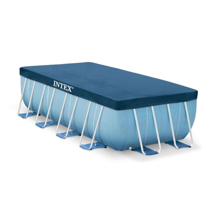 Cubierta protectora de 4x2m para piscina tubular rectangular Intex 8 Cubierta protectora de 4x2m para piscina tubular rectangular Intex 8