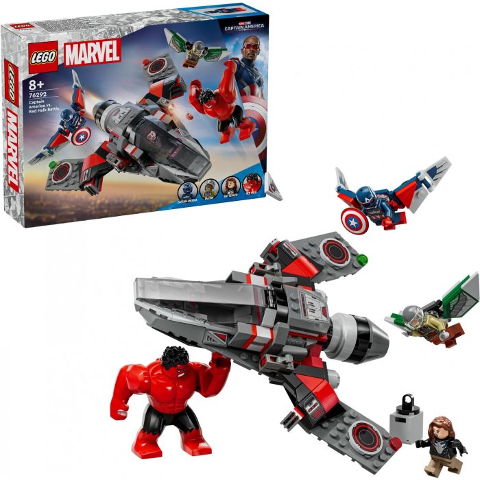 LEGO 76292 Marvel Capitán América vs Hulk Rojo Avión de Combate para Construir 14