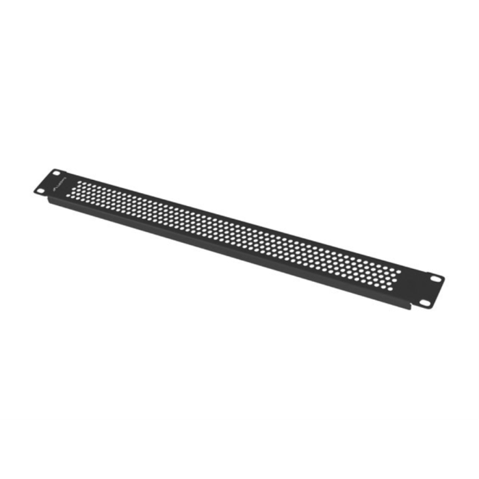 Lanberg AK-1411-B Panel Ciego para Bastidores de Red 19 Pulgadas, Acero Negro, Accesorios de Rack
