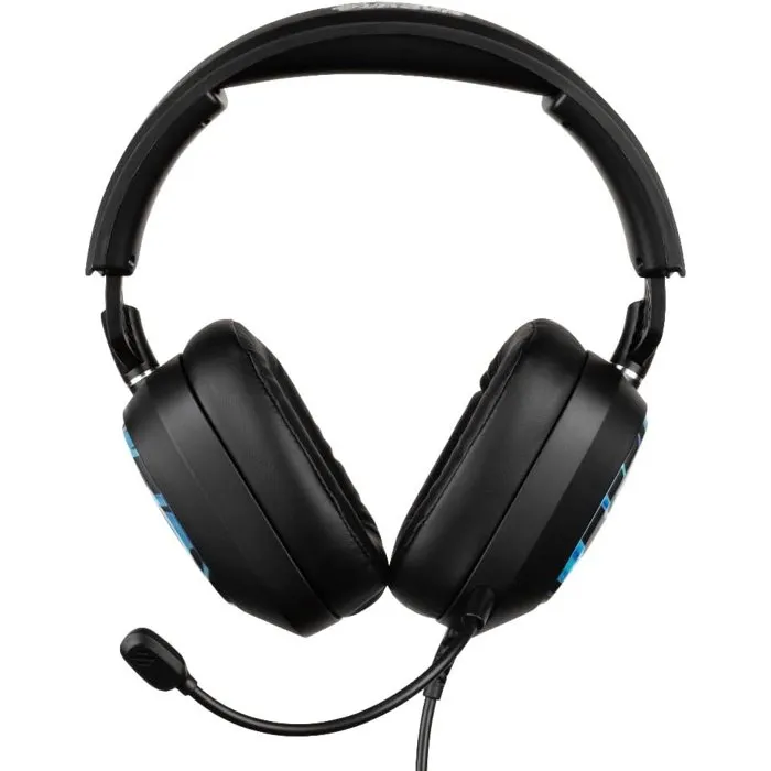 Konix AABJK83317 - Auriculares Gaming Con Cable Naruto Shippuden 7.1 para PC, Altavoces 50 mm, Micrófono, Luz LED Negro