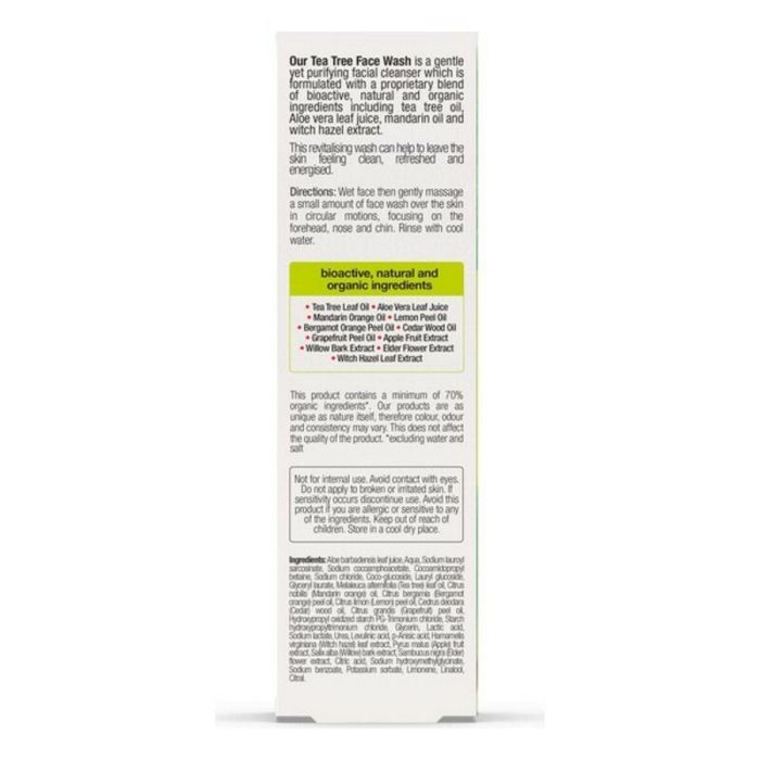 Dr. Organic Bioactive Organic Tea Tree Face Wash 3