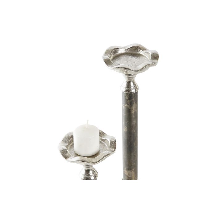 DKD Home Decor Candelabro Moderno Dorado Plateado 10 x 31.5 x 10 cm Set de 2 2