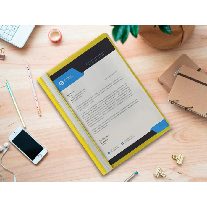 Q-connect Carpeta Dossier Fastener Plástico DIN A4 Amarilla 35x325x250 mm 11