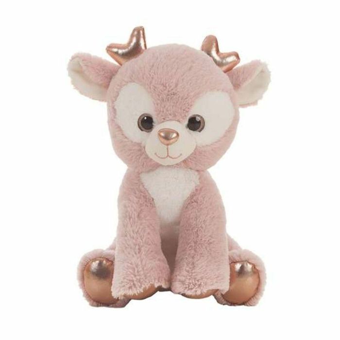 Peluche reno rosa 28 cm Peluche reno rosa 28 cm
