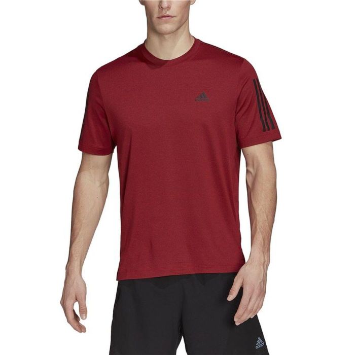 Camiseta de Manga Corta Hombre Adidas HK9542 Rojo Oscuro