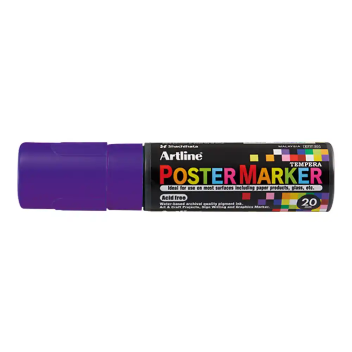 Artline Rotulador EPP-20 Poster Marker Punta Rectangular 20 mm Violeta 1