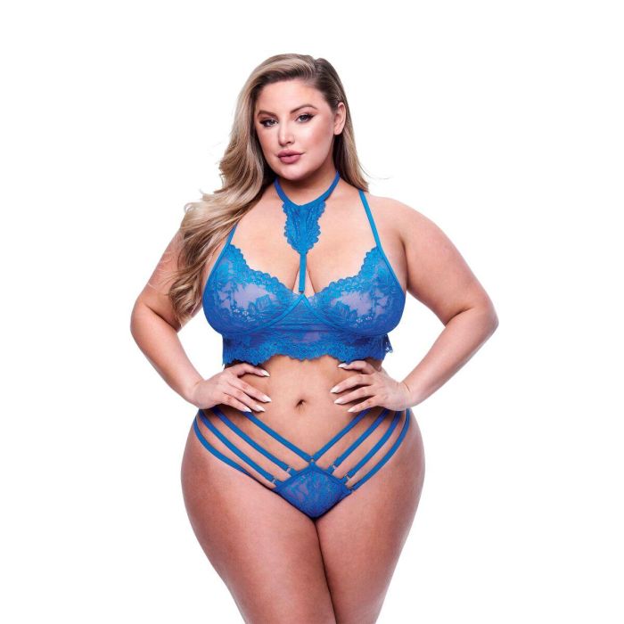 Conjunto de Lencería Baci Lingerie Bra & Panty Azul (Queen) 2 Conjunto de Lencería Baci Lingerie Bra & Panty Azul (Queen) 2