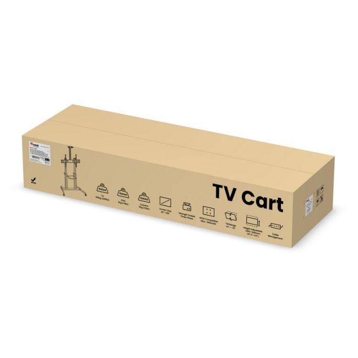 Equip Soporte de Suelo con Ruedas VESA para TV 60-100" hasta 100 kg, Ajuste Altura e Inclinación, Negro 5