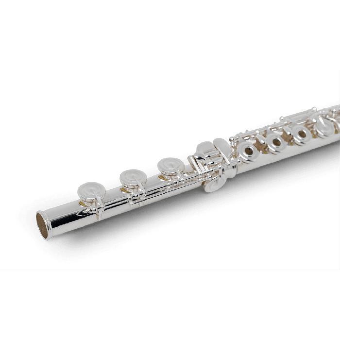 Pearl Flauta Travesera Quantz Forza F665Rbe Plata 925 Cabeza de Plata Cuerpo Plateado Mecanismo de Mi Platos Abiertos Pie de Si Estuche y Accesorios Incluidos 1