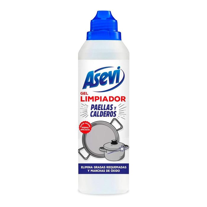 Asevi Limpiador Gel para Paellas y Calderos 450 ml - Elimina grasa y restos requemados sin esfuerzo
