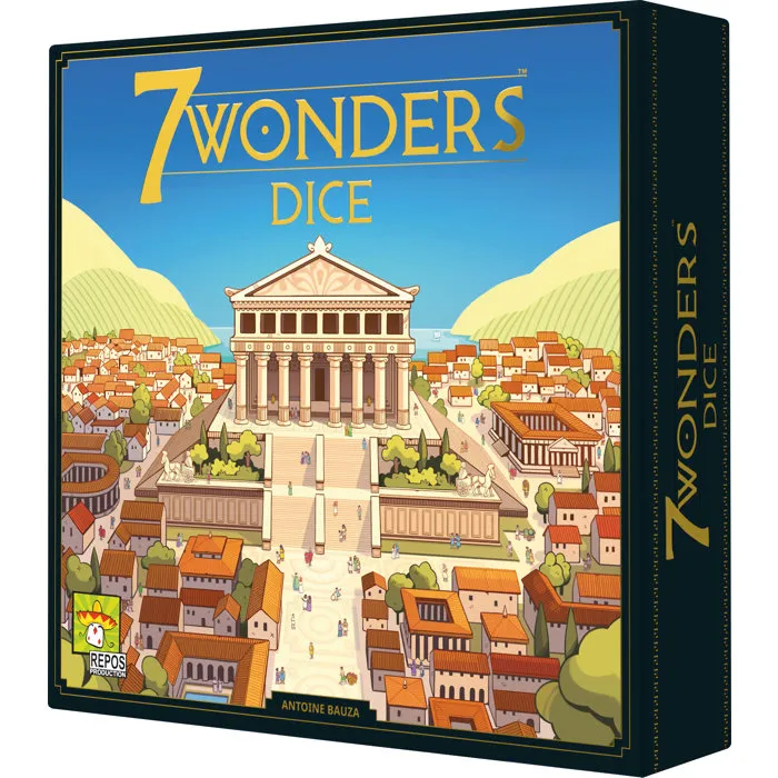 Asmodee Juego de Mesa 7 Wonders The Des Versión Tira y Escribe, 30 Minutos, Apto +10 Años, Idioma Francés