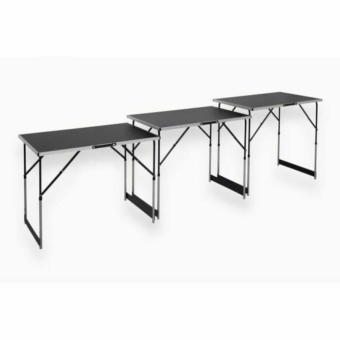 Meister Lote de 3 Mesas Multifunción 1000x600mm Altura Ajustable 730-940mm Superficie Aluminio Capacidad 30kg/mesa Conectables Meister Lote de 3 Mesas Multifunción 1000x600mm Altura Ajustable 730-940mm Superficie Aluminio Capacidad 30kg/mesa Conectables