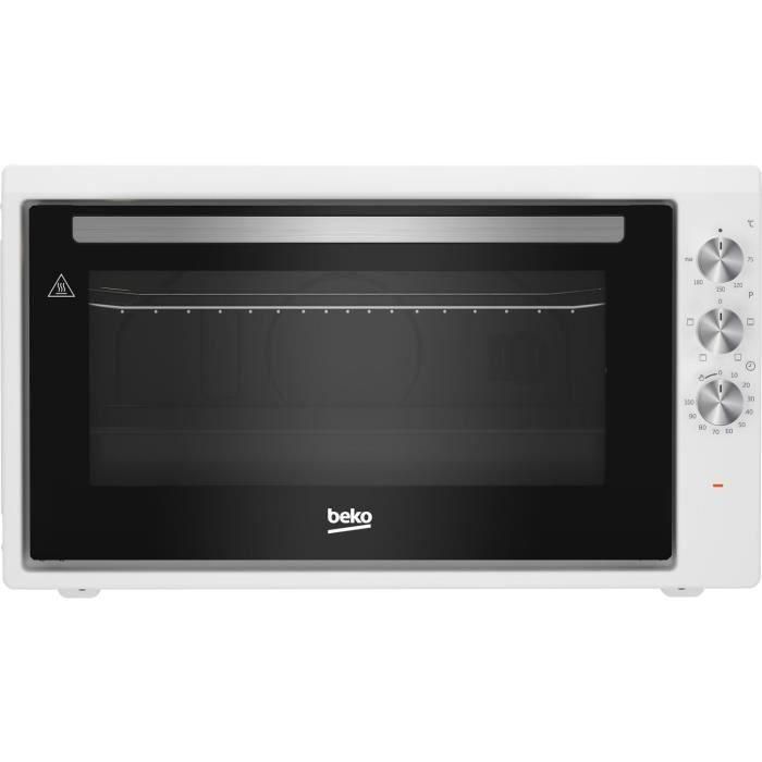 Mini horno - BEKO - BC50W - 50 L - Convección natural - 4 funciones - 2 ventanas - Puerta de cristal desmontable - Blanco 4