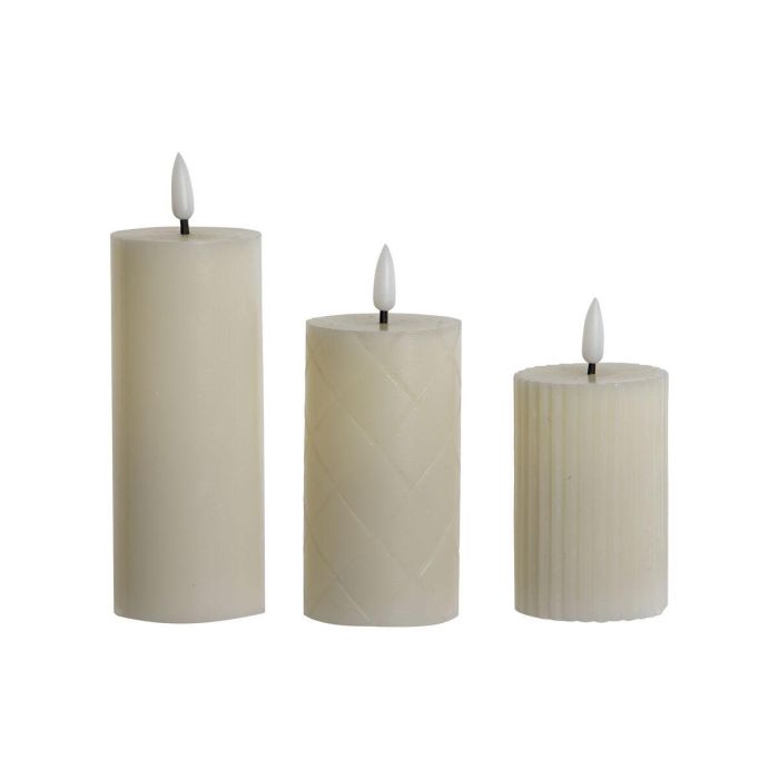 Vela LED Home ESPRIT Beige 5,5 x 5,5 x 13,5 cm (AA) 4 Vela LED Home ESPRIT Beige 5,5 x 5,5 x 13,5 cm (AA) 4