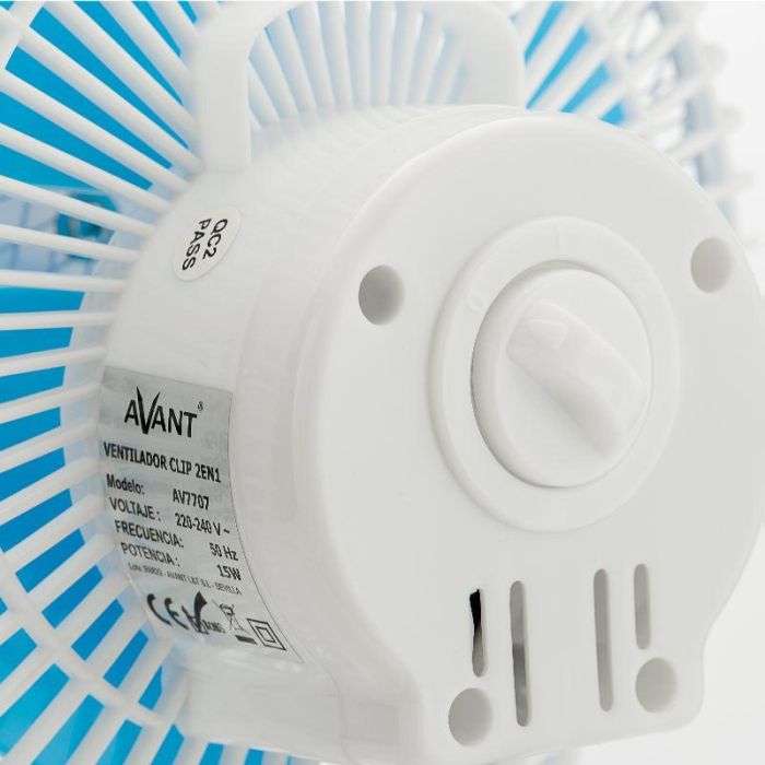 AVANT Ventilador 2 en 1 Sobremesa y Pinza, 6 Pulgadas, 15W, 3 Velocidades, Modelo AVANT