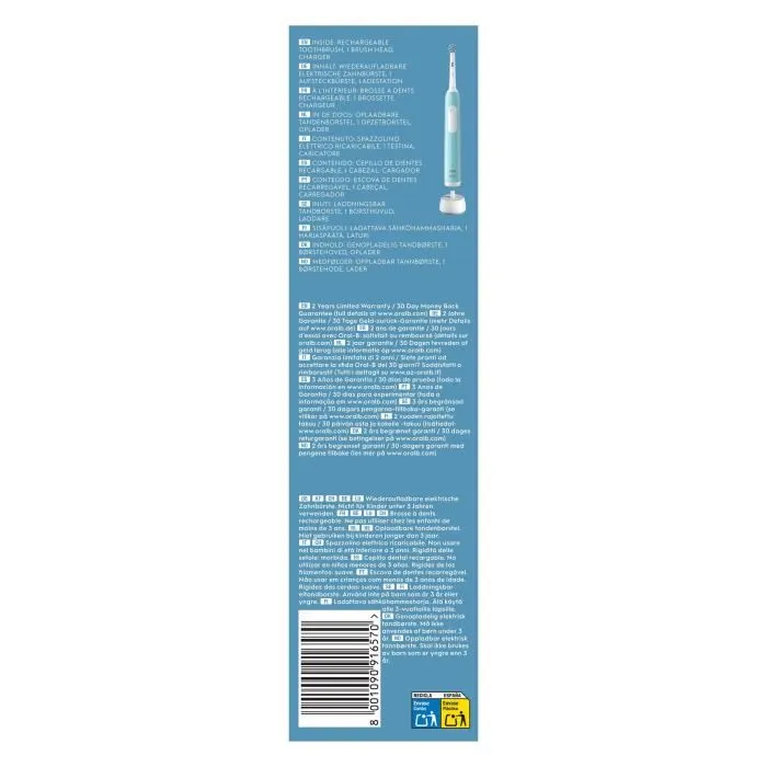 Oral-B Cepillo de dientes eléctrico Pro 1 Sensitive Clean Azul ORA1696409982970 4