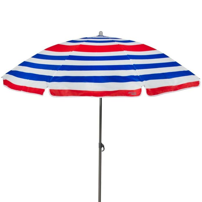 Sombrilla de playa Aktive Azul Rojo Multicolor Plateado Ø 160 cm 160 x 167 x 160 cm (12 Unidades) 6