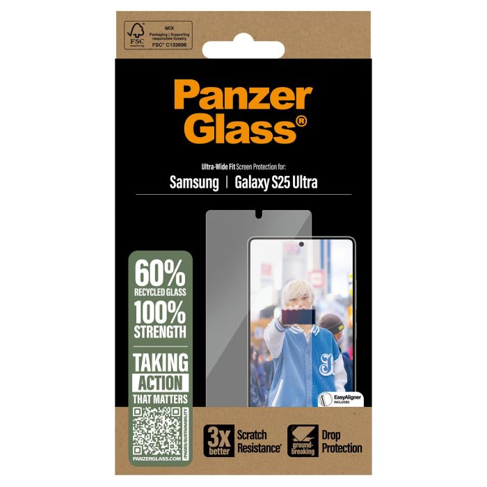 PanzerGlass Protector de Pantalla Samsung Galaxy S25 Ultra Vidrio Templado Resistente a Rayones y Golpes PanzerGlass Protector de Pantalla Samsung Galaxy S25 Ultra Vidrio Templado Resistente a Rayones y Golpes
