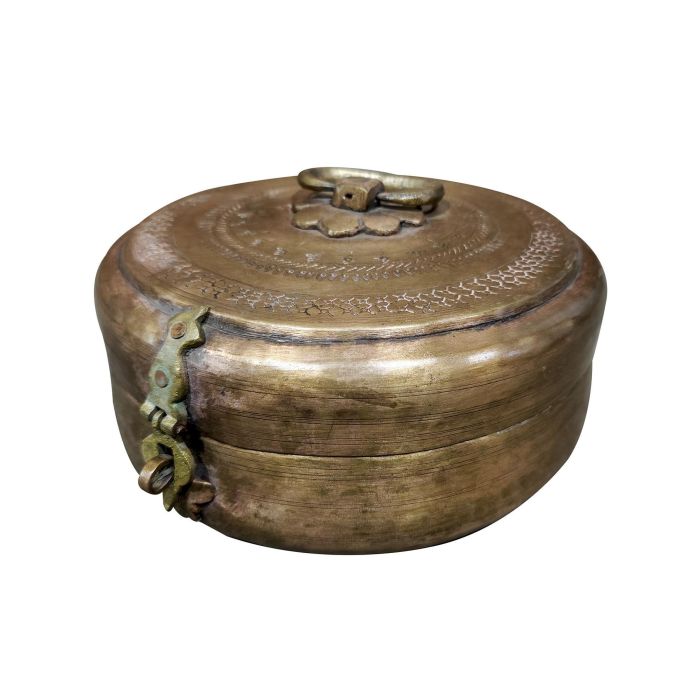 Caja-Joyero Home ESPRIT Cobre Latón 25 x 25 x 10 cm 1