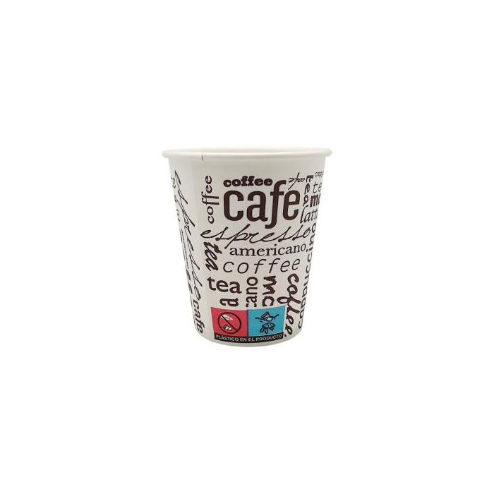 Paquete 50 Vasos Cartón Compostable 200Ml Tecnopacking CU396