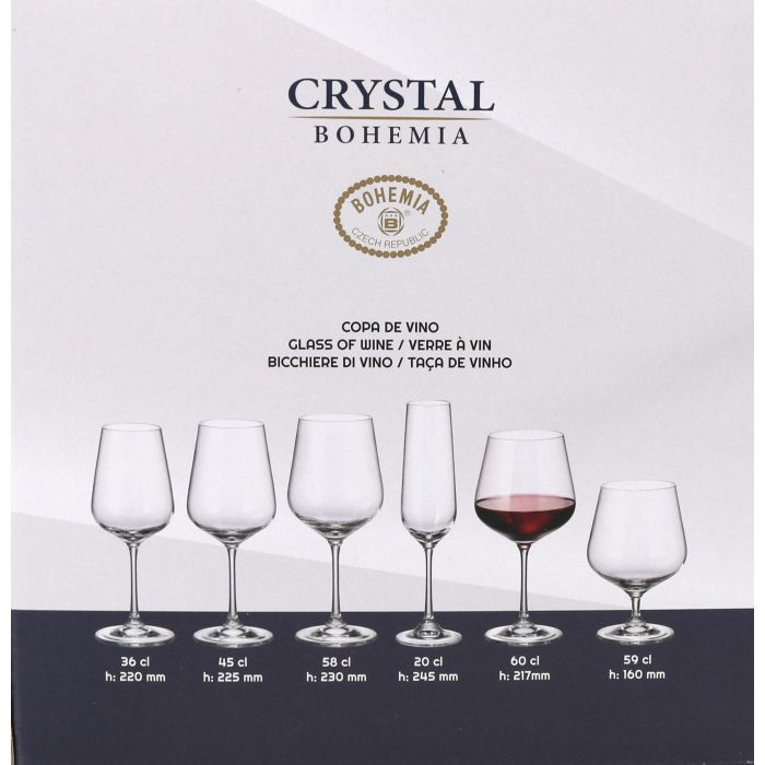 Bohemia Set de 6 Copas de Vino Sira 600 cc - Colección Bohemia (4 Cajas) 3