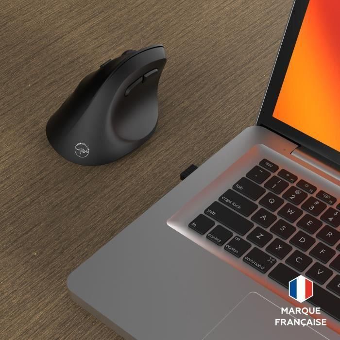 Mobility Lab M30W-L Ratón Inalámbrico Ergonómico para Zurdos - Dual Bluetooth + Receptor USB 2.4GHz - Negro 4