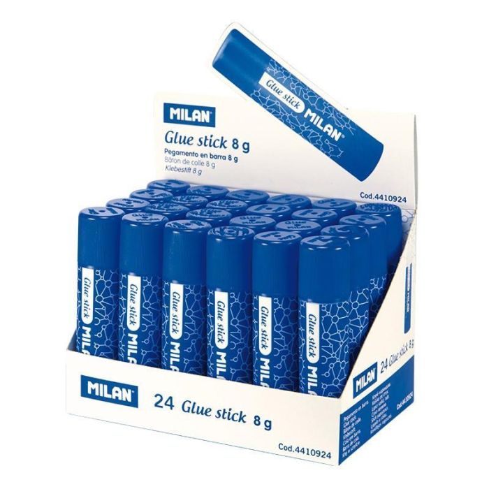 Milan Pegamento Barra 8 gr Caja Expositora -24Ud- Milan Pegamento Barra 8 gr Caja Expositora -24Ud-