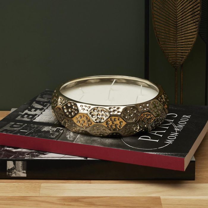 Home Deco Factory Vela Perfumada Con 7 Mechas Oro Bougie Ámbar 2