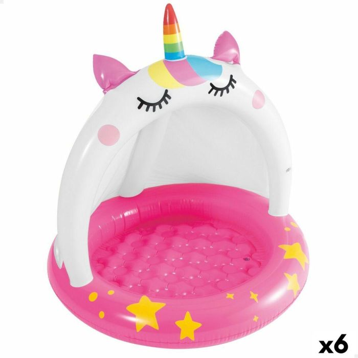 Piscina Hinchable para Niños Intex Gato Unicornio 45 L 101 x 102 x 102 cm (6 Unidades)