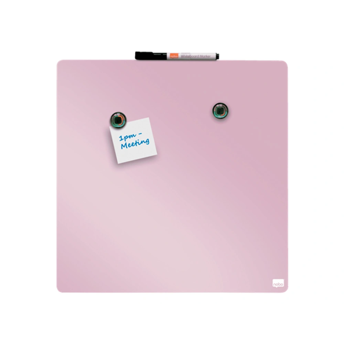 Nobo Pizarra Magnética Blanca para Hogar Color Rosa 360x360 mm 4