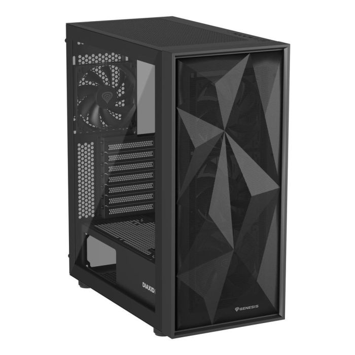 Genesis Diaxid 605F Caja Gaming Midi Tower para placas ATX/Micro-ATX/Mini-ITX con 5 Ventiladores incluidos y Cristal Templado 7