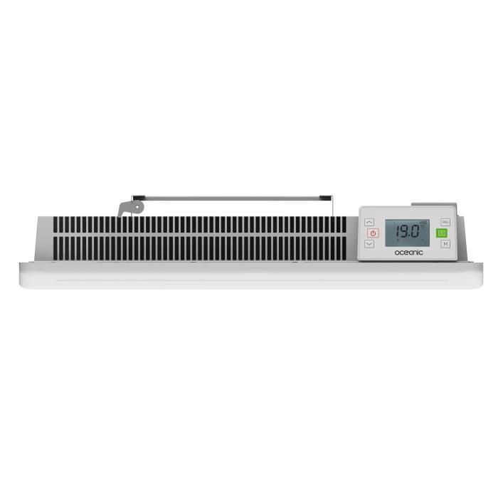 Oceanic Radiador eléctrico fijo NF de inercia seca cerámica 1000W, programable, termostato digital, bloqueo parental, blanco 4