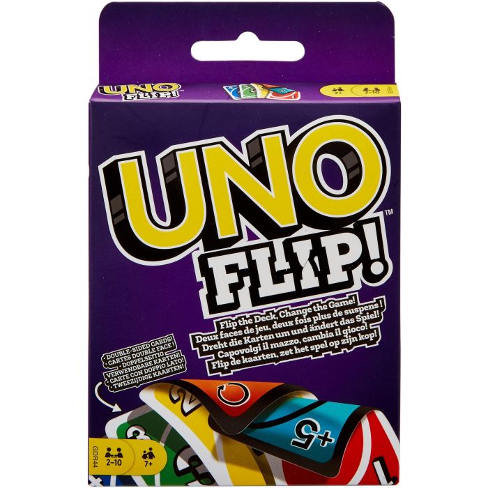 Mattel Games GDR44 Juego de Cartas UNO Flip. Edición con Baraja a Doble Cara y Carta Especial FLIP. Familiar +7 años. 0 Mattel Games GDR44 Juego de Cartas UNO Flip. Edición con Baraja a Doble Cara y Carta Especial FLIP. Familiar +7 años. 0