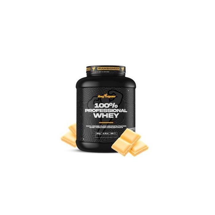 BIGMAN 100% Professional Whey Proteína 2 kg 4.4 Lbs Sabor Chocolate Blanco