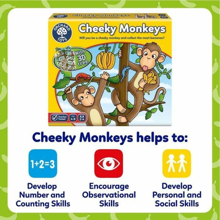 Orchard AUC5011863102270 Orchard Toys Cheeky Monkeys Juego de Suerte 1